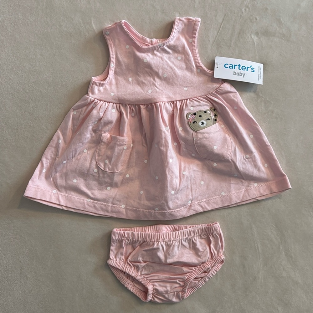 NWT Carter’s 2-Piece Dress and Bloomer Set